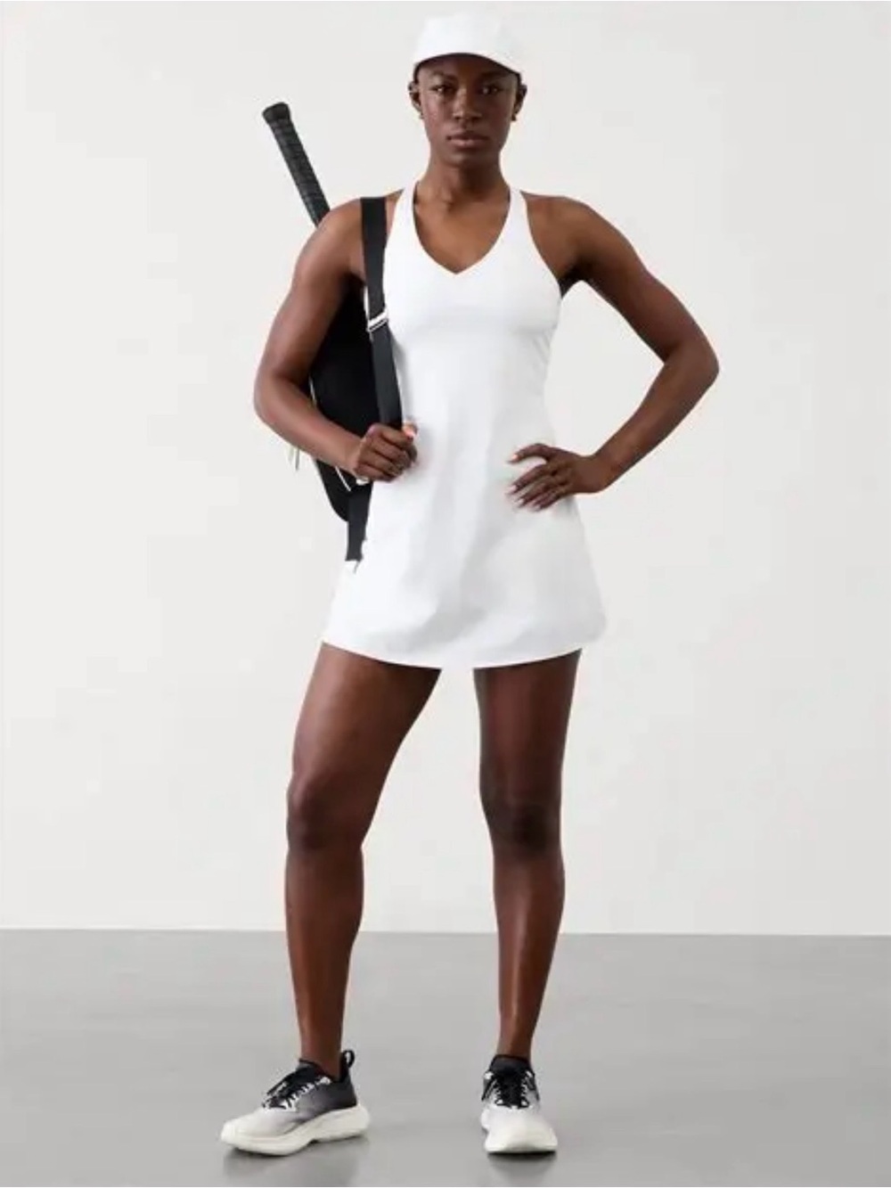 Athleta Ace Advantage Dress Bright White Power of She size Large